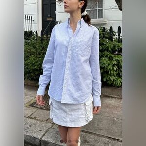 brandy button up striped